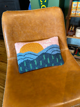 Load image into Gallery viewer, Blue mountains sunset cushion
