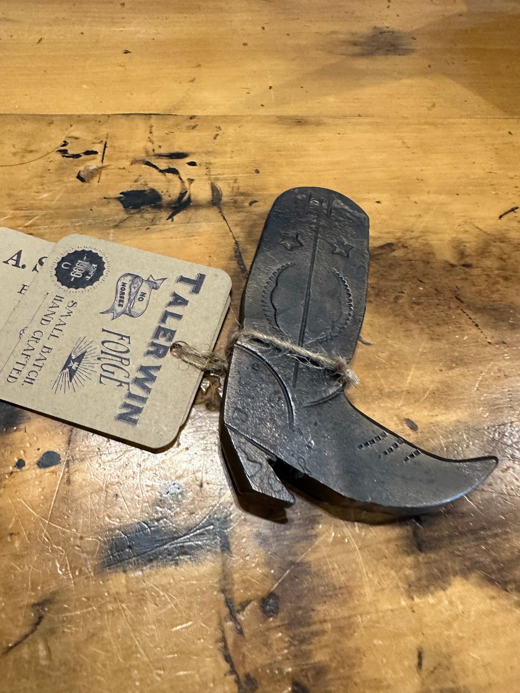 Cowboy boot bottle opener