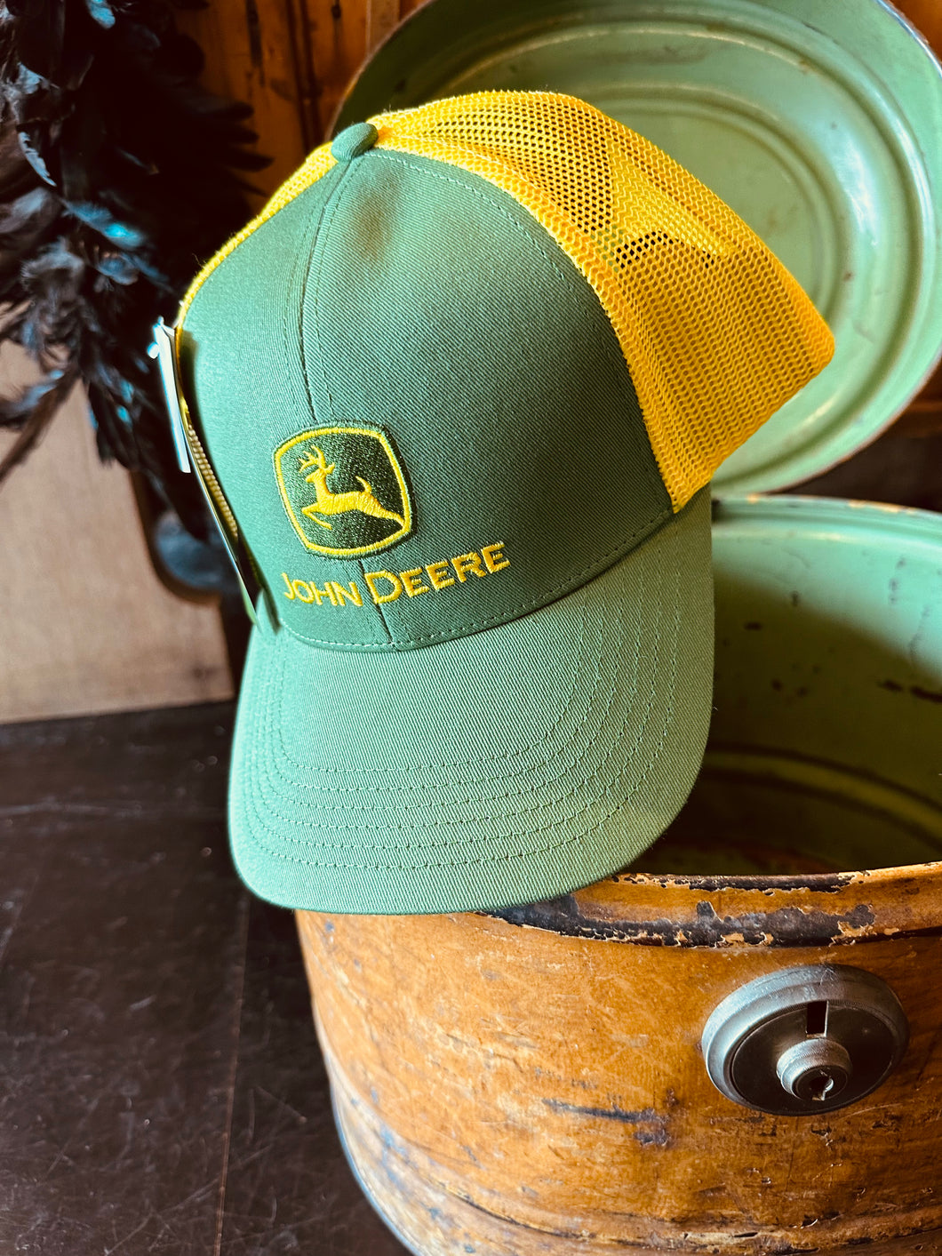 John Deere cap yellow