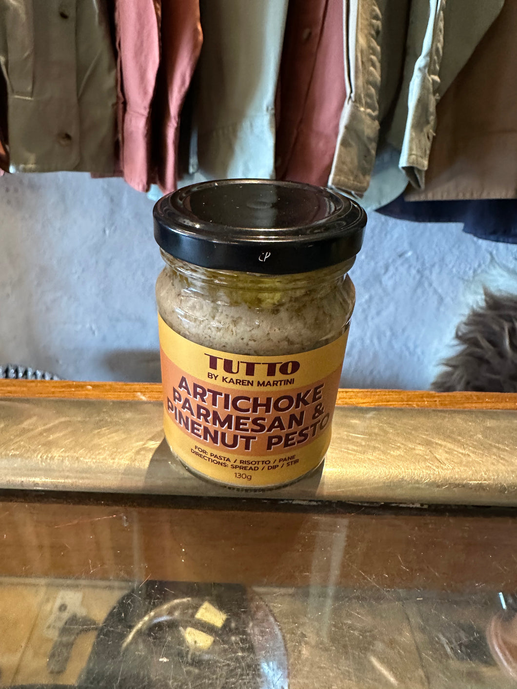 Artichoke, Parmesan and pine nut pesto