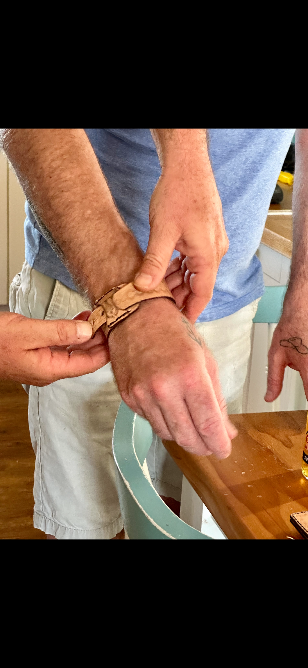 Cactus Leather Wrist Band