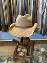 Load image into Gallery viewer, Raffia crocheted western hat
