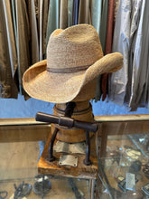 Load image into Gallery viewer, Raffia crocheted western hat

