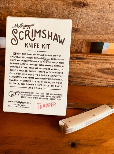 Mollyjogger - Scrimshaw Trapper Pocket Knife
