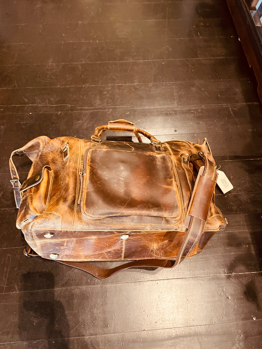 Leather Over Night Bag